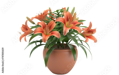 Pot for Lily Blossoms isolated on transparent Background
