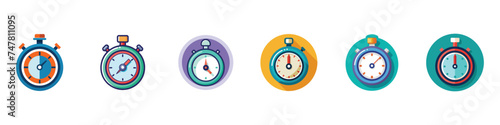 Stopwatch vector icon, Stopwatch icon or  stop watch timer flat vector icon, Clock vector icon, Time and Clock line icons. Watch, Timer, stopwatch icon