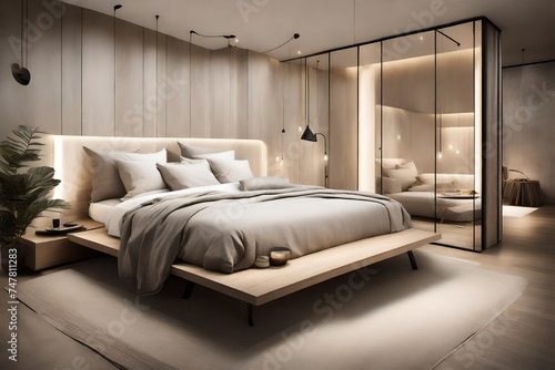 interior of a bedroom generated by AI technology