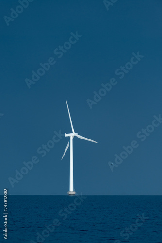 Wind Turbine and Sea, Copenhagen, Denmark photo