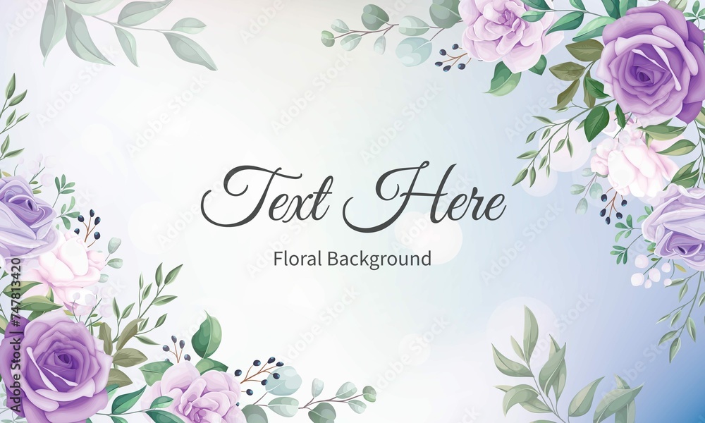 Elegant Floral Frame Background With Beautiful Floral