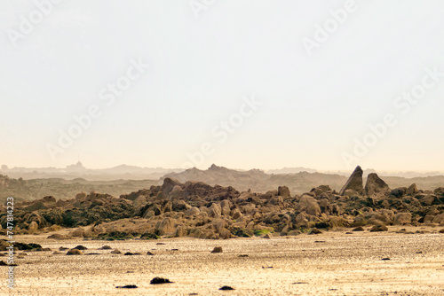 Panoramic view of the tidal zone of Jersey