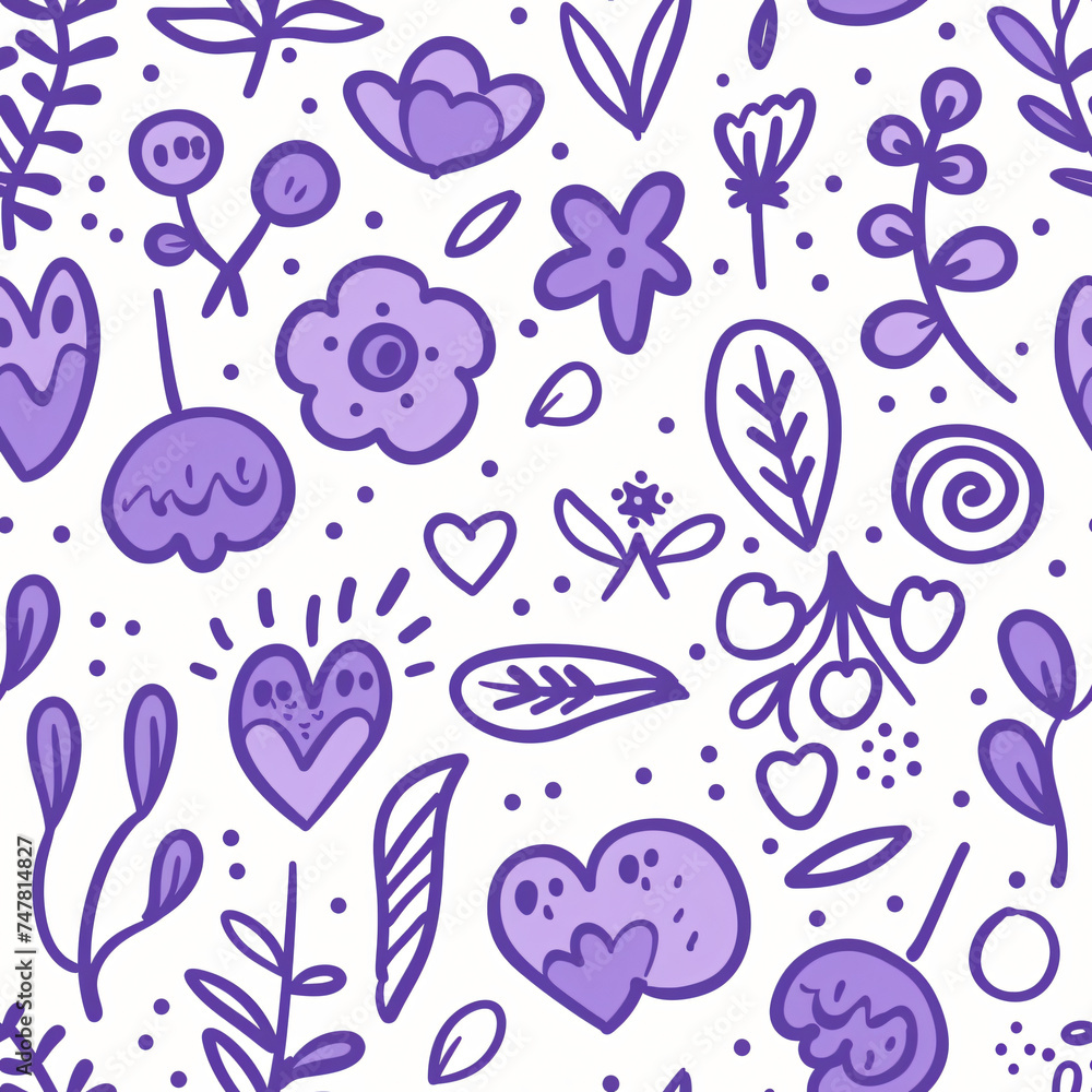 Hand drawn doodle art Seamless pattern Hand drawn doodle art Seamless pattern