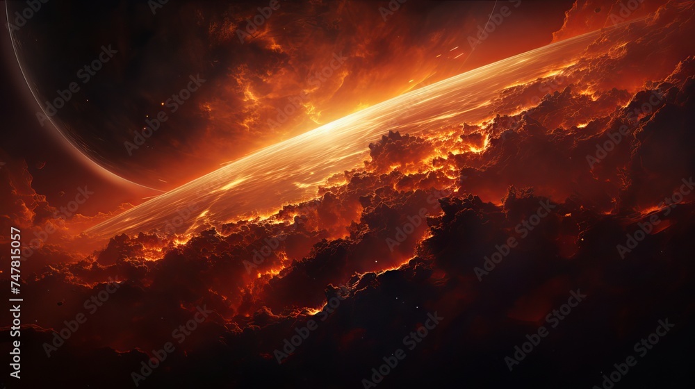 Futuristic Exploration: Alien Planet in Cosmic Orange Glow - Canon RF 50mm f/1.2L USM Capture