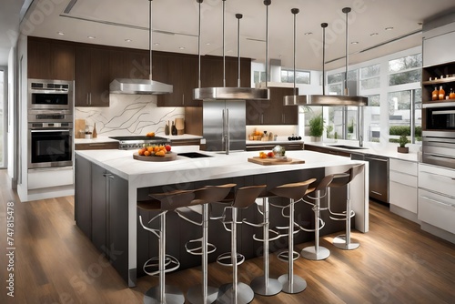 modern kitchen interior generated by AI technology