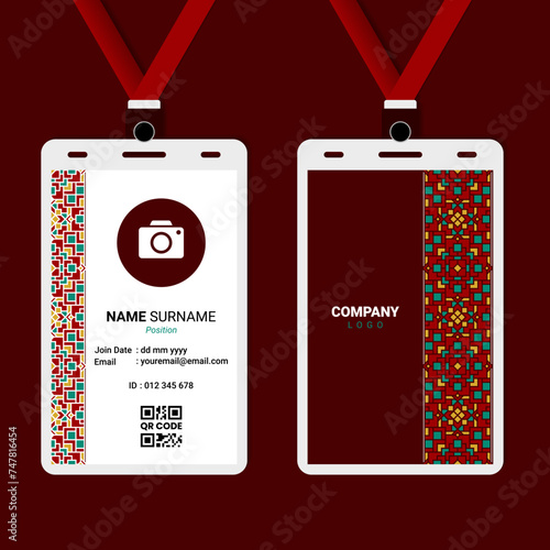 Islamic Geometric ID Card Design for Business or Company