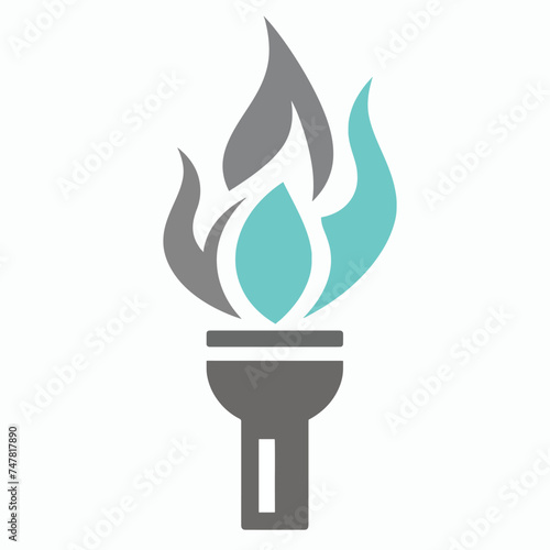 Freedom torch vector icon.