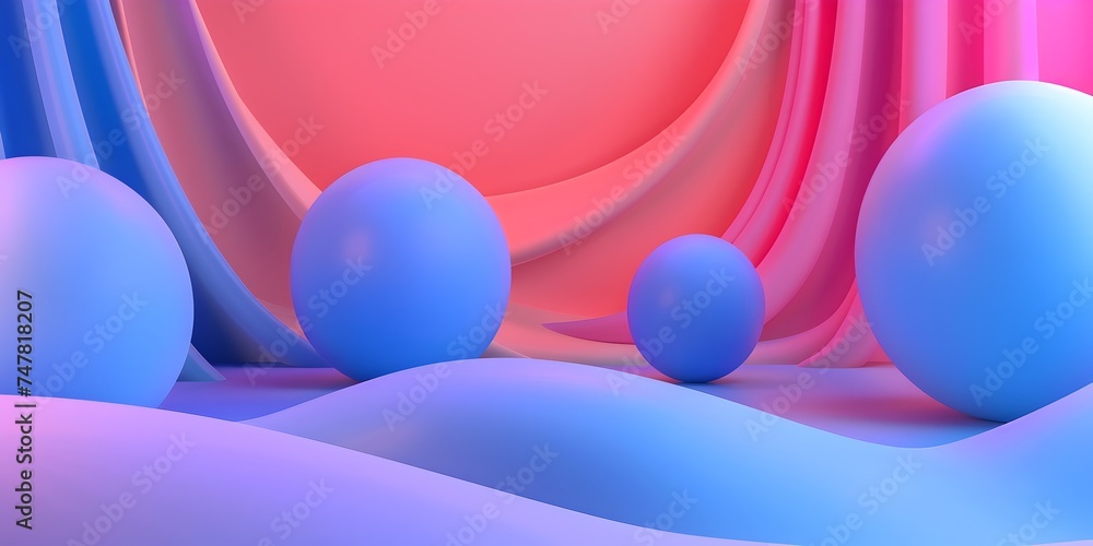 Colorful 3D Spheres Abstract Background Colorful 3D Spheres Abstract Background