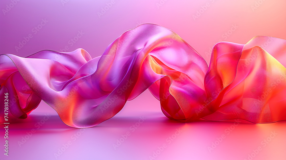 Bright Flowing Abstract Design, Smooth Pink and Blue Waves, Fashionable Texture, Light Shiny Fabric Illustration, Vibrant Purple Soft Textile in Futuristic Liquid Style Bright Flowing Abstract Design, Smooth Pink and Blue Waves, Fashionable Texture, Light Shiny Fabric Illustration, Vibrant Purple Soft Textile in Futuristic Liquid Style