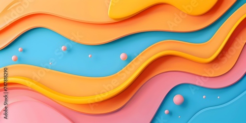 Colorful Liquid Art Background with Soft Rounded Forms