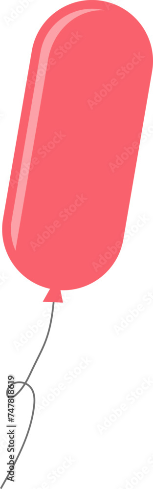 Balloon in flat style. Bunch of balloons for birthday or party. Flying balloon with rope. Flat icon vector illustration isolated on white background. Balloon in flat style. Bunch of balloons for birthday or party. Flying balloon with rope. Flat icon vector illustration isolated on white background.