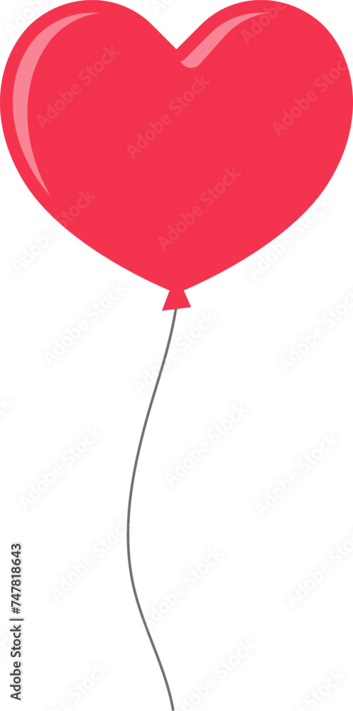 Balloon in flat style. Bunch of balloons for birthday or party. Flying balloon with rope. Flat icon vector illustration isolated on white background. Balloon in flat style. Bunch of balloons for birthday or party. Flying balloon with rope. Flat icon vector illustration isolated on white background.