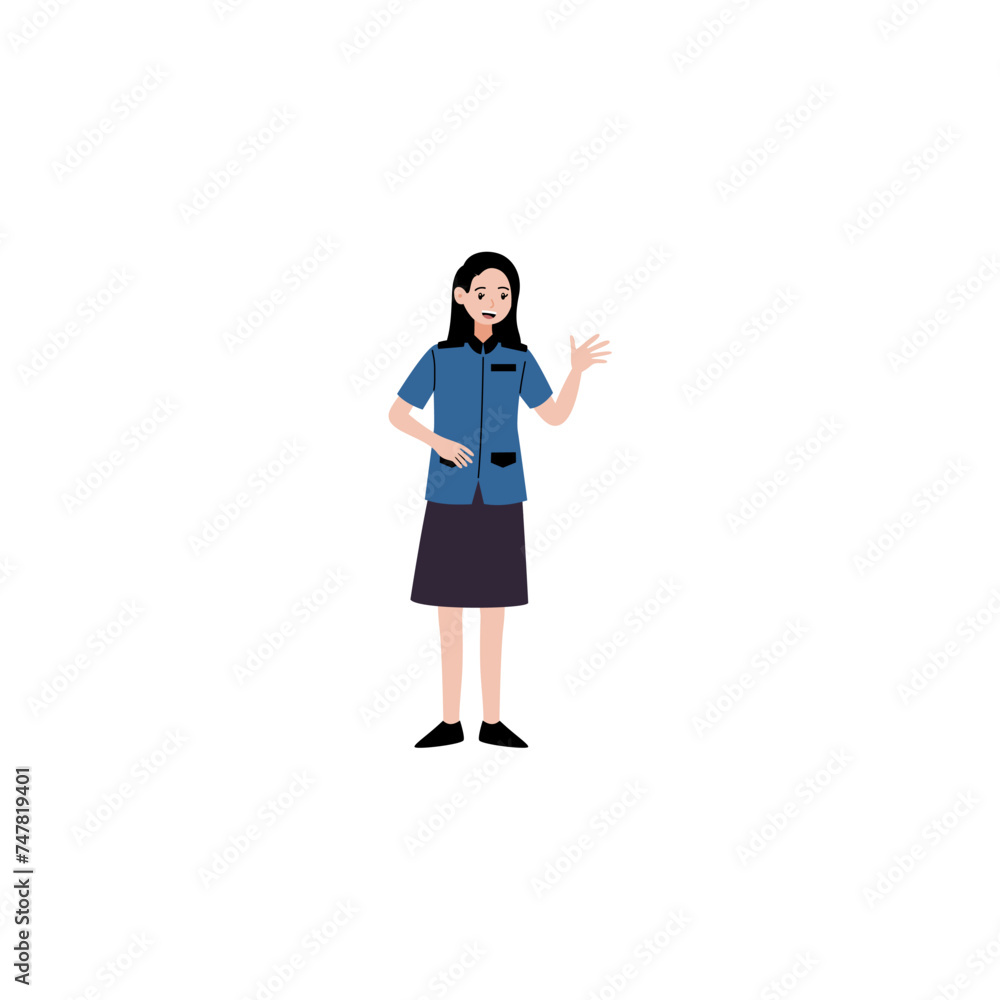 mother's day pose in blue dress woman mother's day pose in blue dress woman