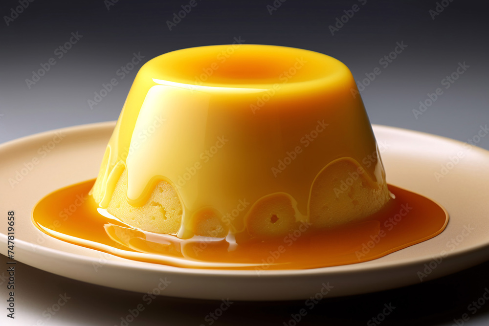 custard pudding, cake custard pudding, cake