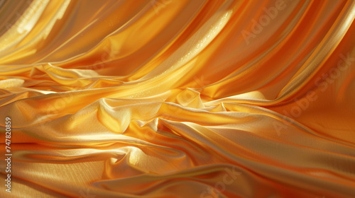 3d render of a fabric curtain waving in a digital breeze