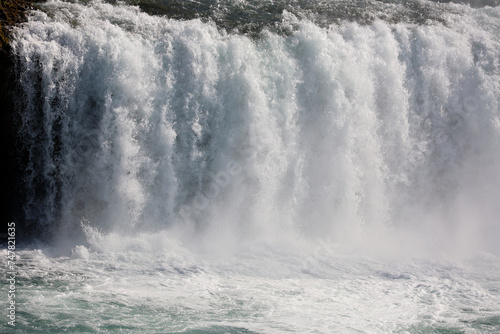 Fototapeta Naklejka Na Ścianę i Meble -  Huge wall of water of Godafoss waterfall the waterfall of the Gods- Iceland
