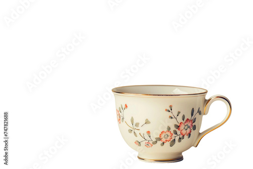 Tea Cup On Transparent Background.