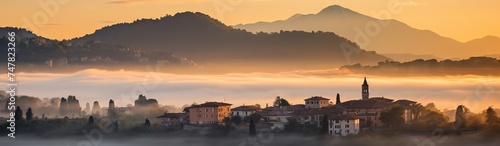Foggy Sunrise Over Brianza, Como Province, Lombardy, Italy - Canon RF 50mm f/1.2L USM Capture