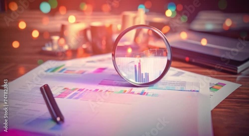 Financial analysis on business strategy, audit or financial specialists audits and analyze financial report and chart for investment concept