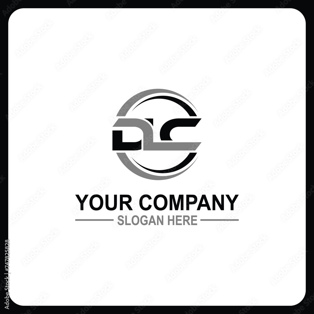 Obraz premium creative logo DLC,with modern concept.vector