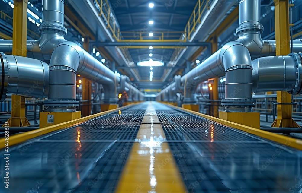 At the thermal power plant, the steam pipes At the thermal power plant, the steam pipes