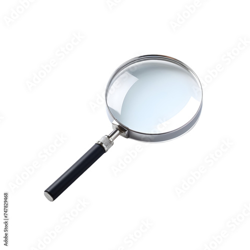 Magnifying glass on transparent background