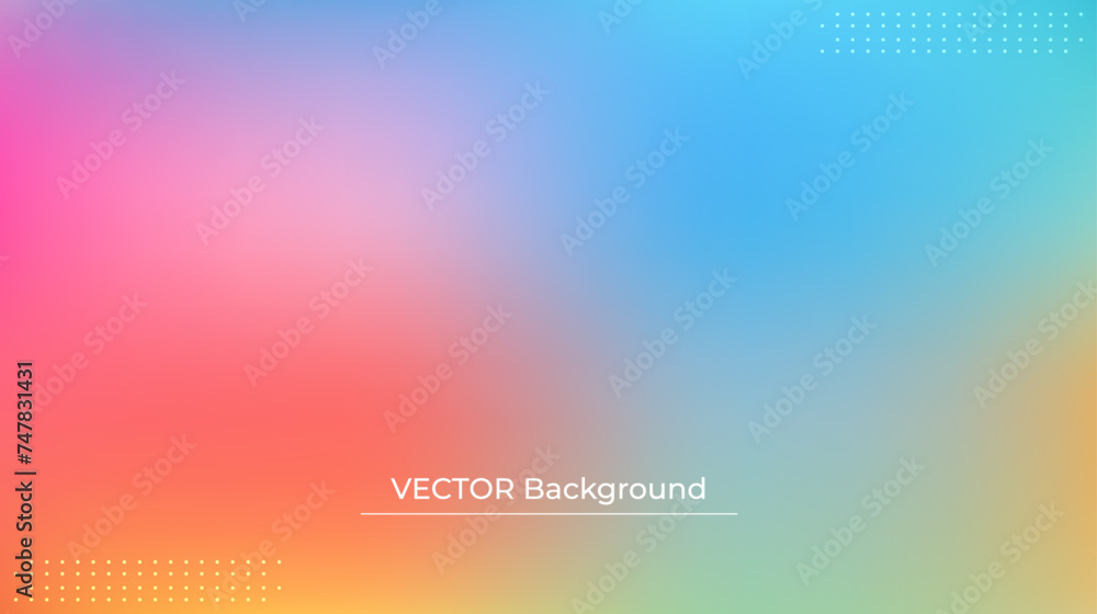 Smooth and blurry colorful gradient mesh background. Modern bright rainbow colors. Easy editable soft colored vector banner template. Premium quality Smooth and blurry colorful gradient mesh background. Modern bright rainbow colors. Easy editable soft colored vector banner template. Premium quality