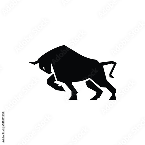 Bull logo icon vector