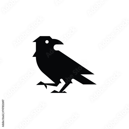 Raven logo icon vector