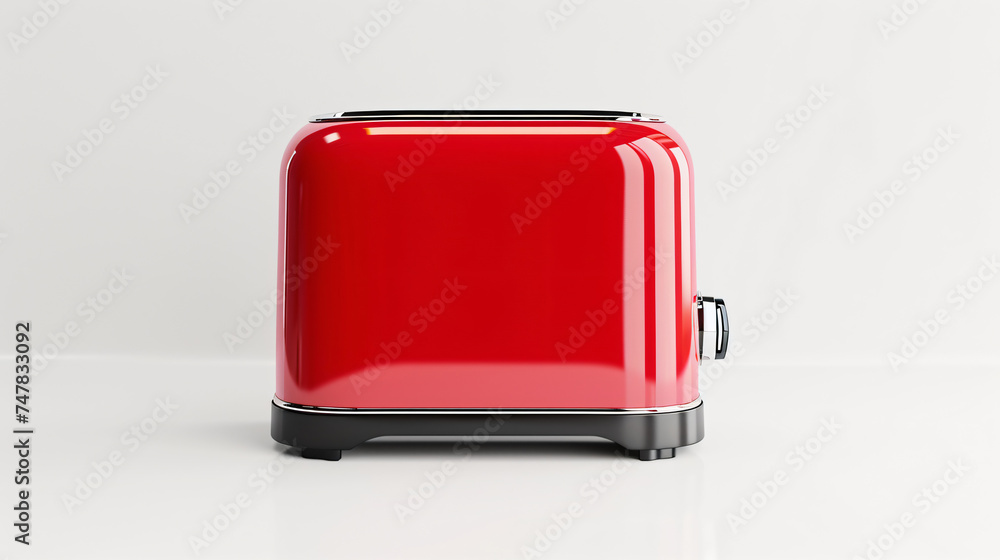red toaster mock up isolated on white background red toaster mock up isolated on white background