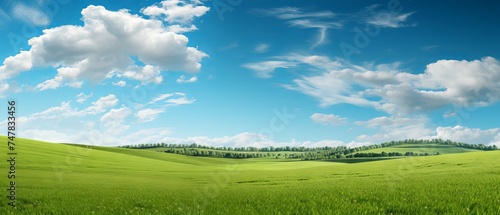 Vibrant Green Field Panorama  Stunning Natural Landscape Captured with Canon RF 50mm f 1.2L USM