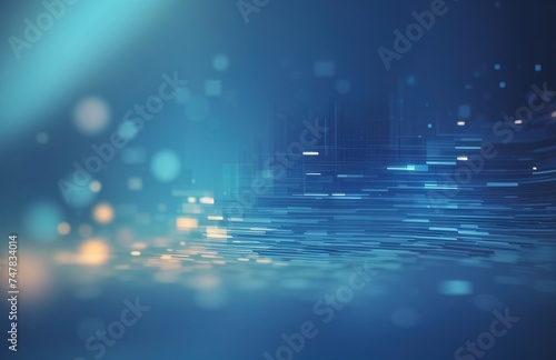 Blue minimalist blurry glitch overlay background