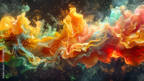 Cosmic Nebula in Deep Space: Colorful Universe Background, Abstract Astronomy and Science Concept