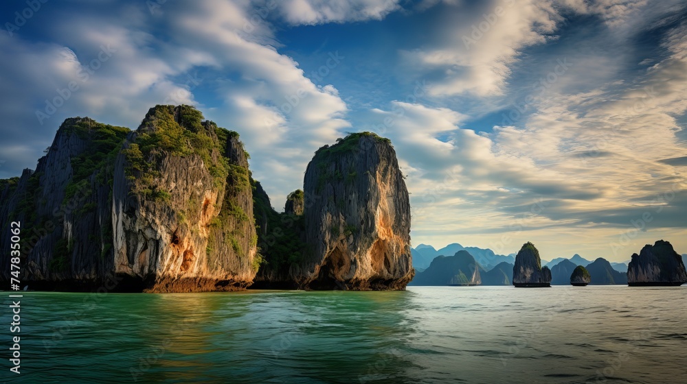 Vibrant Coastal Panorama: Thailand's Majestic Phuket Islands, Canon RF 50mm f/1.2L USM Lens Capture