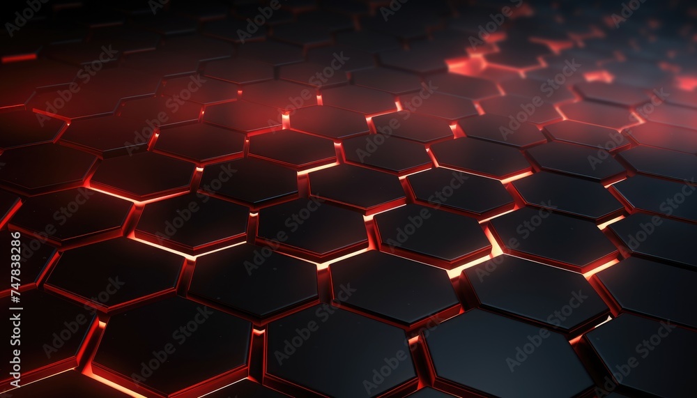 Abstract Futuristic background with hexagons . dark sci-fi hi-tech wallpaper