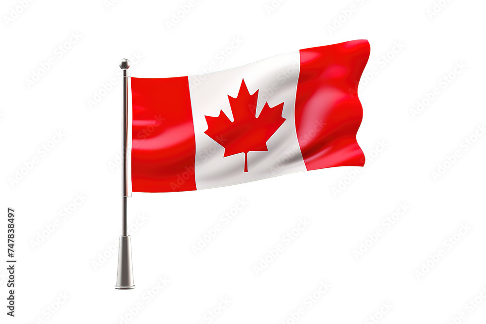 Canada flag waving isolated on PNG Background. Generative Ai.
Canada flag waving isolated on PNG Background. Generative Ai.