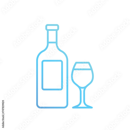 Wine icon vector stock illustration
