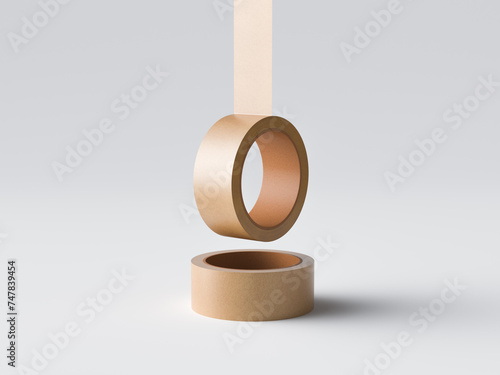 Packing tape,Brown tape isolated on white background.