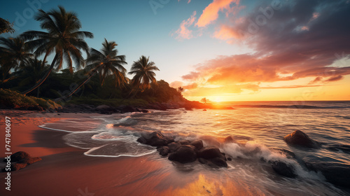 Landscape of paradise tropical island beach © Katrin_Primak