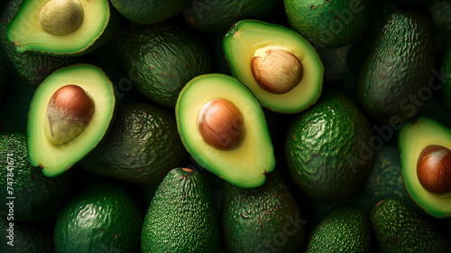 avocados straight from the market. Neural network generated image. Not based on any actual scene or pattern.