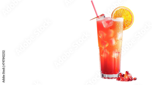 True-to-Life Singapore Sling on clean transparent background, PNG Format photo
