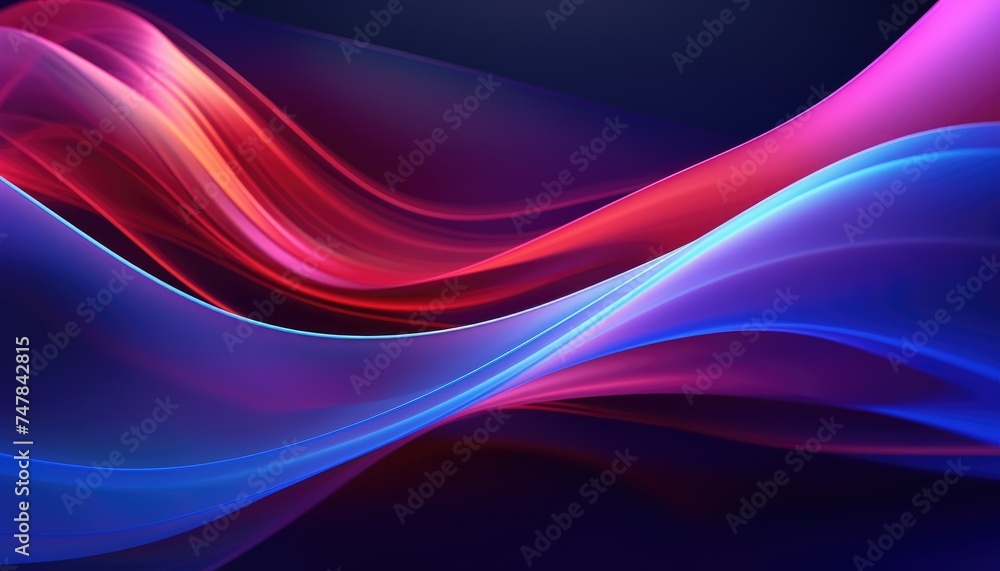 Fototapeta premium Abstract vibrant colors wavy flow 3d rendered illustration background