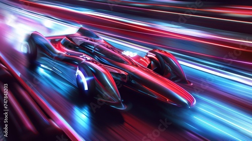 A futuristic racing vehicle...