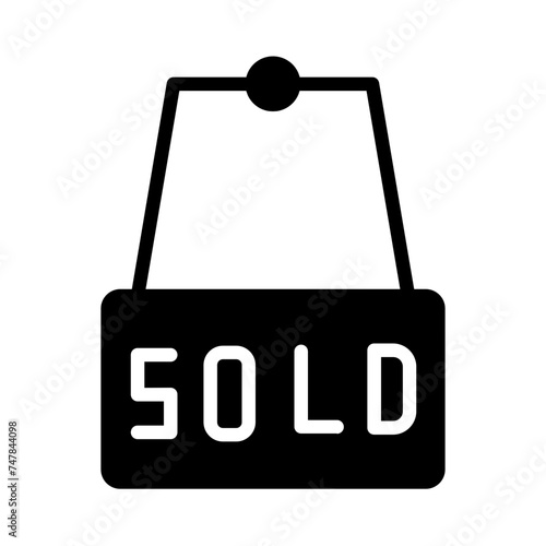 real sign sold _ Glyph Icon