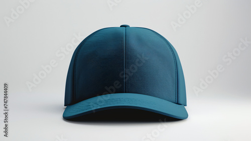 teal baseball cap mock up isolated on white background