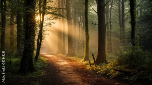 Mystical Sunrise in Enchanting Dorset Woods  UK   Canon RF 50mm f 1.2L USM