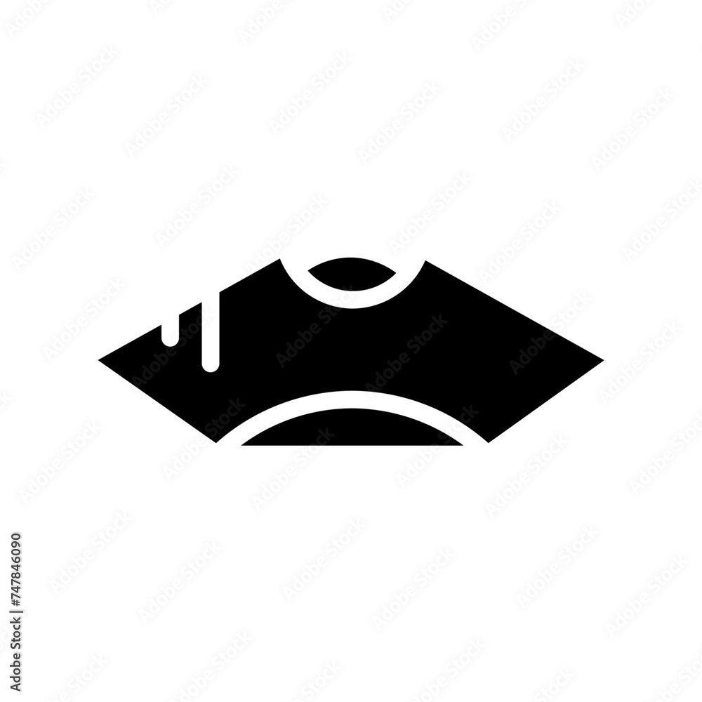 Fototapeta premium hat quarter tri Glyph Icon