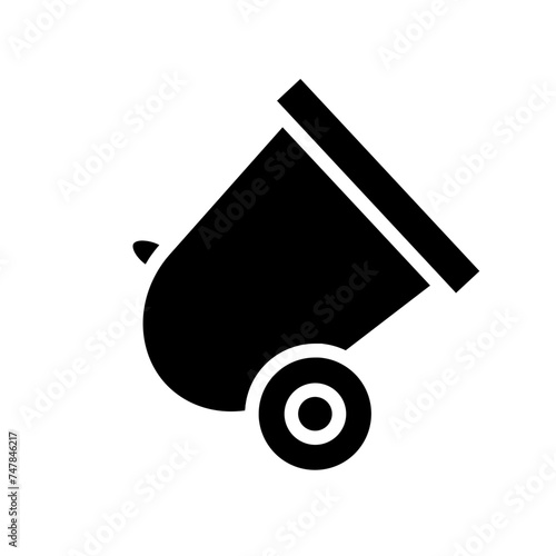 ancient cannon medieval Glyph Icon