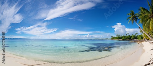 Tropical Beach Panorama: Vast Seascape Horizon Captured by Canon RF 50mm f/1.2L USM