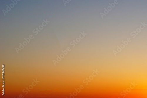 Natural landscape view of clear blue gradient sky